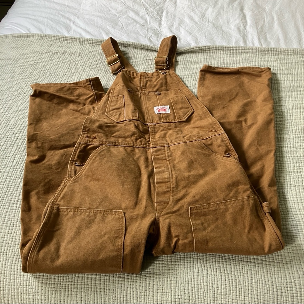 Round House Bib Overalls Double Knee Canvas